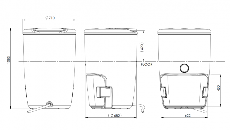 Kekkilä s2300 muldtoilet (uden strøm)